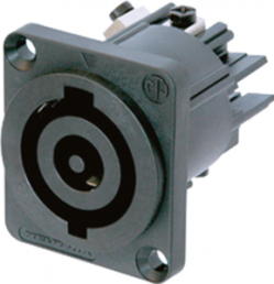 Plug IEC 62368-1, 3 pole, screw mounting, screw connection, 2.5-6.0 mm², black, NAC3MP-HC