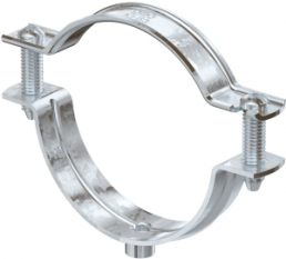 Spacer clamp, max. bundle Ø 63 mm, steel, hot dip galvanized, (L x W) 94 x 18 mm