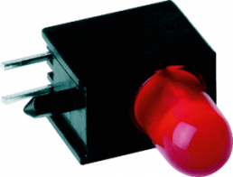 LED signal light, red, 5 mcd, pitch 2.54 mm, LED number: 1