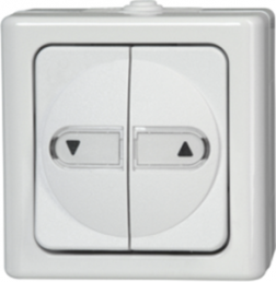 Surface-mount roller shutter switch for wet rooms