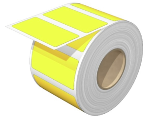 Polyester Device marker, (L x W) 60 x 30 mm, yellow, Roll with 450 pcs