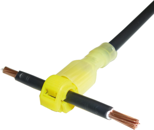 Branch terminal, uninsulated, 4.0 mm², AWG 12, yellow, 37 mm