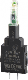 LED element, white, 24 V AC/DC, PCB pin, ZBVB17