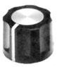 Button, cylindrical, Ø 15.9 mm, (H) 11.99 mm, black, for rotary switch, 4-1437624-4