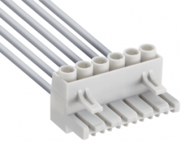 Screw terminal clamp, 10 pole, 0.2-4.0 mm², white, screw connection, 10 A