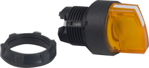 Selector switch, unlit, latching, waistband round, black, front ring black, 3 x 45°, mounting Ø 22 mm, ZB5AK1253