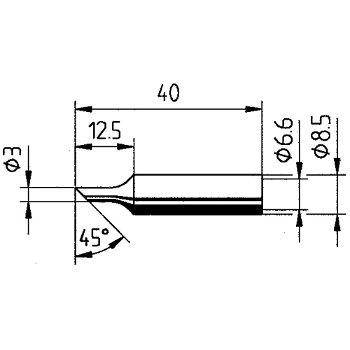 0832TDLF/10 Ersa Soldering tips, desoldering tips and hot air nozzles Image 2