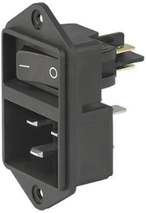 Combination element C20, 3 pole, screw mounting, plug-in connection, black, EC11.0001.001.21