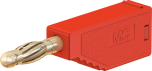 4 mm plug, screw connection, 2.5 mm², red, 22.2633-22