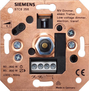 LV dimmer electron. transformers, R, C with ON/OFFpushbutton/two-way switch ...