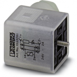 Valve connector, DIN shape A, 3 pole, 24 V, 0.34-1.5 mm², 1533291