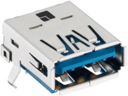 Panel jack, PCB connection, angled, CuZn, nickel-plated, PBT, glass-fibre reinforced