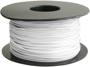 PVC-switching wire, Yv, 0.2 mm², white, outer Ø 1.1 mm
