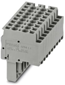 Plug, spring balancer connection, 0.08-4.0 mm², 9 pole, 24 A, 6 kV, gray, 3040481