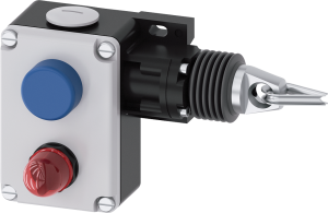 Cable-operated switch, 1 pushbutton, 1 indicator light red, 1 Form A (N/O) + 1 Form B (N/C), latching, 3SE7140-1BD00-0AS0