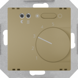 Room temperature controller, 230 V, 10 to 50 °C, gold, for underfloor heating, 5TC9774-5MG00