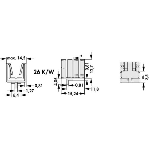 FK 242 SA 220 H Fischer Elektronik Heat Sinks Image 2