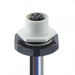 Sensor actuator cable, M12-flange socket, straight to open end, 5 pole, 0.5 m, PVC, white, 4 A, 1220 05 T20CW101 0,5M