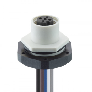 Sensor actuator cable, M12-flange socket, straight to open end, 4 pole, 0.5 m, PVC, white, 4 A, 1220 04 T20CW101 0,5M