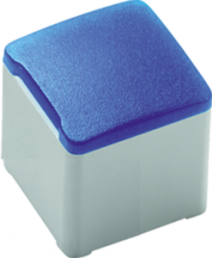 Plunger, square, (L x W x H) 9.55 x 11 x 11 mm, blue, for short-stroke pushbutton, 5.05.511.470/2600