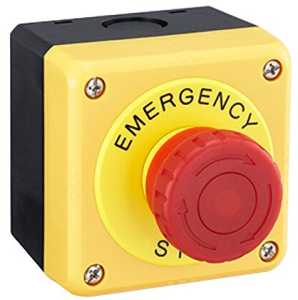 Emergency stop pushbutton in the enclosure, 1 emergency stop pushbutton red, 2 Form B (N/C), FB1W-XW1E-BV402MRH-Y1