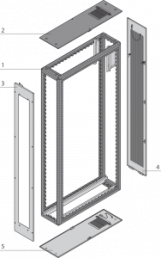 42 U rack, (H x W x D) 2000 x 300 x 1000 mm, steel, black gray, 10130-226