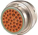 Connector, 35 pole, straight, natural, HD36-24-35PN