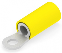 Insulated ring cable lug, 2.62-6.64 mm², AWG 12 to 10, 3.68 mm, M3.5, yellow