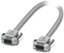 Extension cable, 1 m, D-Sub plug, 9 pole to D-SUB socket, 9 pole, 1066591