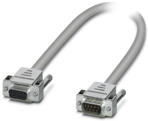 Extension cable, 2 m, D-Sub plug, 9 pole to D-SUB socket, 9 pole, 1066592