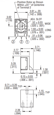 3313S-1-204E Bourns Electronics GmbH Trimmer Potentiometers Image 2