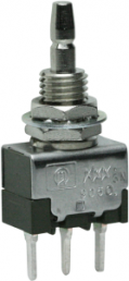 Pushbutton switch, 1 pole, silver, unlit , 5 A/48 V, 9050.4500