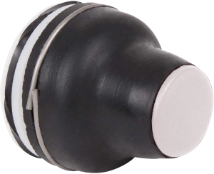 Pushbutton, groping, waistband round, white, front ring black, mounting Ø 22 mm, XACB9121