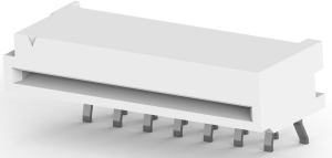 Socket, 14 pole, 1 row, pitch 1.25 mm, solder pin, socket, tin-plated, 1-84533-4