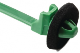 Cable tie with spreader foot, polyamide, (L x W) 158.8 x 4.6 mm, bundle-Ø 1.5 to 30 mm, green, -40 to 105 °C
