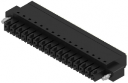 Socket header, 16 pole, pitch 3.81 mm, straight, black, 1972070000
