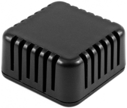 ABS miniature enclosure, ventilated, (L x W x H) 40 x 40 x 20 mm, black (RAL 9005), IP30, 1551V1BK