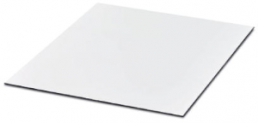 ABS Engraving plate, (L x W) 300 x 280 mm, white, Sheet with 10 pcs