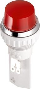 Signal lamp with lamp socket BA9s, 250 V, red, Mounting Ø 18.2 mm