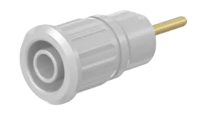 4 mm socket, round plug connection, mounting Ø 12.2 mm, CAT III, CAT IV, white, 23.3130-29