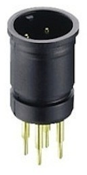 Plug, M12, 5 pole, PCB connection, straight, 30549