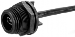USB Adapter cable, mini USB plug type AB to crimp connector 6 pole, 107 mm, black