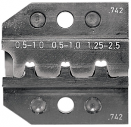 Crimping die for tab terminals, 0.1-2.5 mm², AWG 20-14, 624 742 3 0