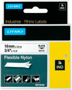 Labelling tape cartridge, 19 mm, tape white, font black, 3.5 m, 18489