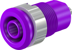 4 mm socket, solder connection, mounting Ø 12.2 mm, CAT III, purple, 49.7049-26