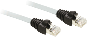 Crossover patch cable, RJ45 plug, straight to RJ45 plug, straight, Cat 5, F/UTP, 40 m, gray