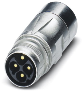 Plug, M17, 4 pole, crimp connection, SPEEDCON locking, straight, 1618690