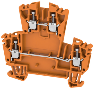 Multi level terminal block, screw connection, 0.5-4.0 mm², 24 A, 6 kV, orange, 1067990000