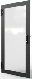 Varistar CP Glazed Door, With 1-Point Locking,Key Plate Only, RAL 7021, 29 U, 1400H 800W