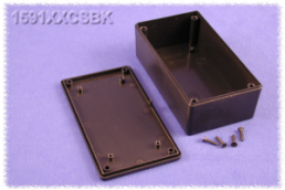 ABS enclosure, (L x W x H) 121 x 66 x 41 mm, black (RAL 9005), IP54, 1591XXCSBK